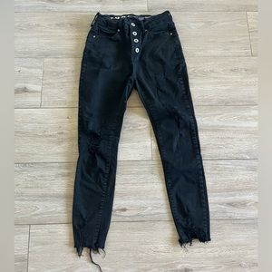 Black high rise skinny jeans
